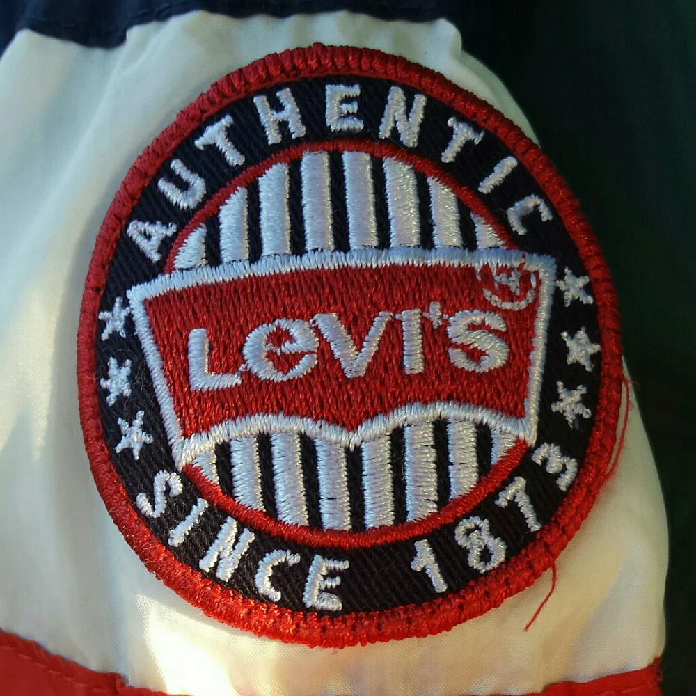 Levi's Baby Red White Blue Hood Winter Puffer Jacket 24M - Picture 5 of 12